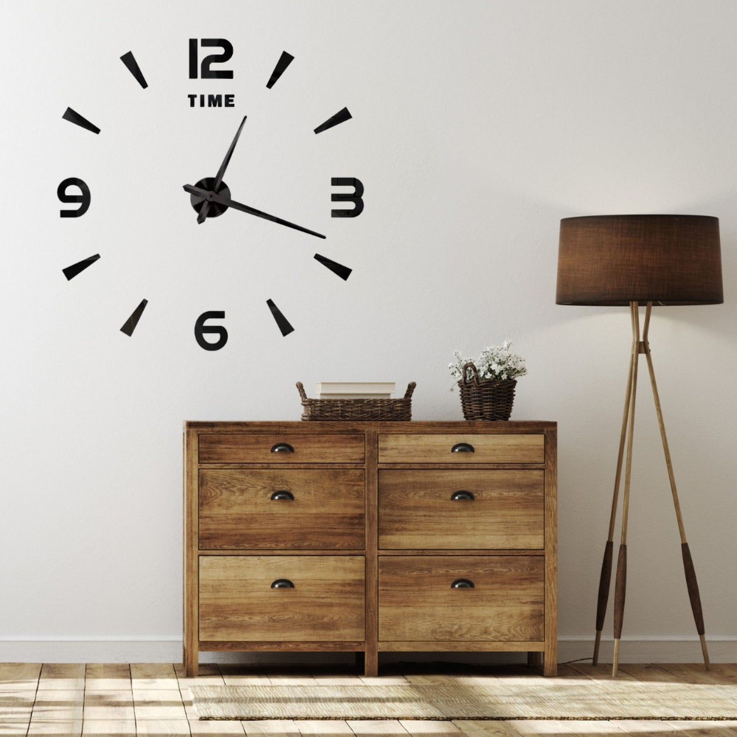 3D Wall Clock - Geometric